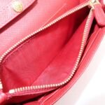 PRADA Saffiano Leather Shoulder Long Wallet Red 1M1437 - 图片 20
