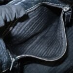 PRADA Logo Leather Shoulder Bag Hand Bag Black BR3593 Used - 图片 23
