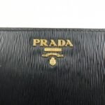 PRADA Vitello Move Leather Round Zippy Wallet Black 1ML506 Used - 图片 11