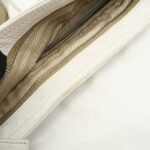 PRADA Triangle Logo Leather Nylon Shoulder Bag White Beige - 图片 22