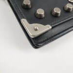 PRADA Leather Studs Chain Wallet Chain Bag Black Used - 图片 7