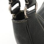 PRADA Logo Leather Shoulder Bag Hand Bag Black BR3593 Used - 图片 16