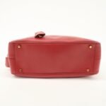 PRADA Triangle Logo Saffiano Leather Boston Bag Hand Bag Red BL0095 Used - 图片 5