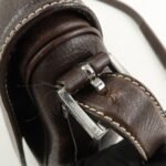 PRADA Logo Leather Shoulder Bag Crossbody Bag Brown - 图片 8