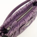 PRADA Ribbon Leather Shoulder Bag Hand Bag Purple Used - 图片 20