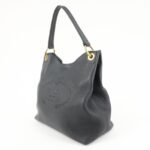 PRADA VITTELLO PHOENIX Triangle Logo Leather Shoulder Bag Black 1BC051 Used - 图片 3