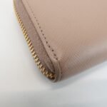 PRADA Logo Saffiano Leather Zippy Coin Case Pink Beige 1ML025 Used - 图片 8