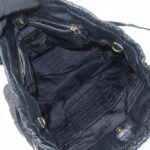PRADA Leather 2WAY Bag Hand Bag Shoulder Bag Black BN1788 - 图片 21