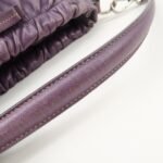 PRADA Ribbon Leather Shoulder Bag Hand Bag Purple Used - 图片 7