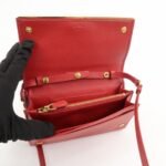 PRADA Saffiano Leather Shoulder Long Wallet Red 1M1437 - 图片 17