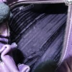 PRADA Ribbon Leather Shoulder Bag Hand Bag Purple Used - 图片 22