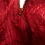 PRADA Triangle Logo Saffiano Leather Boston Bag Hand Bag Red BL0095 Used - 图片 23