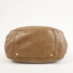 MIU MIU Leather Side Ribbon 2Way Bag Hand Bag Beige Gold - 图片 5