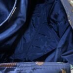 PRADA Triangle Logo Nylon Tote Bag w/Pouch Flower Print Navy B4626B Used - 图片 15