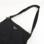 PRADA Triangle Logo Nylon Leather Shoulder bag Black - 图片 6