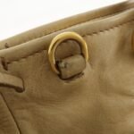 PRADA Triangle Logo VITELLOSHINE Leather 2Way Bag Beige BN1921 - 图片 17