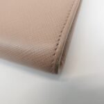 PRADA Logo Saffiano Leather Zippy Coin Case Pink Beige 1ML025 Used - 图片 9