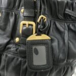 PRADA Leather 2WAY Bag Hand Bag Shoulder Bag Black BN1788 - 图片 18
