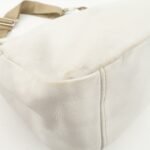 PRADA Triangle Logo Leather Nylon Shoulder Bag White Beige - 图片 11