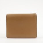 PRADA Triangle Logo Saffiano Leather Trifold Wallet Brown Used - 图片 2