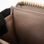 PRADA Logo Saffiano Leather Zippy Coin Case Pink Beige 1ML025 Used - 图片 22