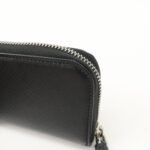 PRADA Saffiano Leather Round Zippy Key Case Black 2PG604 Used - 图片 12