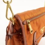 PRADA Logo Nylon Leather Shoulder Bag Crossbody Bag Orange BT0692 Used - 图片 12