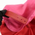 PRADA Triangle Logo Nylon Leather Backpack Ruck Sack Pink B6677 Used - 图片 20