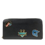 PRADA Logo Saffiano Leather Zippy Long Wallet Black 1ML506