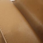 PRADA Triangle Logo Saffiano Leather Trifold Wallet Brown Used - 图片 22