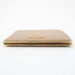 PRADA Logo Saffiano Leather Bi-Fold Small Wallet Beige 1MV204 Used - 图片 5