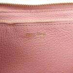 MIU MIU Leather Round Zippy Wallet Long Wallet Pink 5ML506 Used - 图片 24