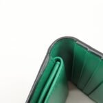 PRADA Leather Compact Wallet Floral Print Green Gold HDW 1MV204 Used - 图片 17