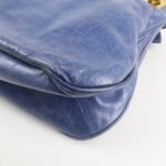 PRADA Leather Shoulder Bag Hand Bag Blue BR4984 Used - 图片 12