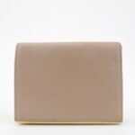PRADA Logo Saffiano Leather Bi-Fold Small Wallet Beige 1MV204 Used - 图片 2