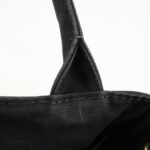 PRADA Canapa Mini Canvas 2Way Hand Bag Tote Bag Black 1BG439 Used - 图片 10