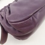 PRADA Ribbon Leather Shoulder Bag Hand Bag Purple Used - 图片 12