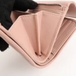MIU MIU Matelasse Leather Tri-fold Wallet Pink Used - 图片 20