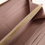MIU MIU Matelasse Leather Round Zipper Long Wallet Pink Beige Used - 图片 20