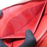 MIU MIU Leather Round Zipper Long Wallet Bijou Studs Red Used - 图片 20