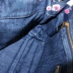 MIU MIU Matelasse Denim Leather 2Way Bag Hand Bag Flower 5BB020 Used - 图片 21