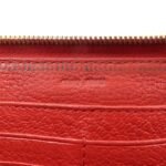 MIU MIU Leather Round Zipper Long Wallet Bijou Studs Red Used - 图片 24