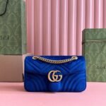 GG Velvet Small Marmont shoulder bag - 图片 2