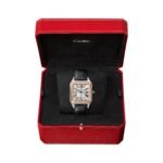 Cartier Santos-Dumont Watch Large Model, Quartz Movement, Pink Gold, Steel, Leather-P17311045 - 图片 2