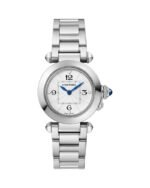 PASHA DE CARTIER, 30MM, QUARTZ, STEEL, INTERCHANGEABLE METAL AND LEATHER STRAP