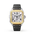 Cartier Santos De Cartier Chronograph Watch Extra-large Model, Automatic Movement, Yellow Gold, Steel, Interchangeable Metal And Rubber Bracelets-P17311000 - 图片 2