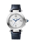 PASHA DE CARTIER, 35 MM, AUTOMATIC MOVEMENT, STEEL, 2 INTERCHANGEABLE LEATHER STRAPS - 图片 2