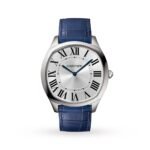 Cartier Drive De Cartier Extra-Flat Watch Large Model, Hand-Wound Mechanical Movement, Steel, Leather-P17310951