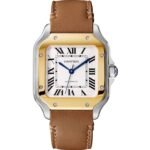 Cartier Santos De Cartier Watch Medium Model, Automatic Movement, Yellow Gold, Steel, Interchangeable Metal And Leather Bracelets-P17310956 - 图片 2