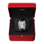 Cartier Santos-dumont Watch Extra-Large Model, Hand-Wound Mechanical Movement, Steel, Leather-P17311101 - 图片 2